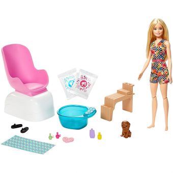 Barbie Karriere lekesett - Manikyr og Pedikyr Spa-sett med dukke