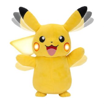 Pokémon Plysjbamse m/ lys og lyd 30cm - Electric Charge Pikachu