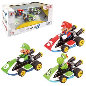 Carrera Play Mariokart Pull & Speed - Mario, Luigo Og Yoshi 7 cm