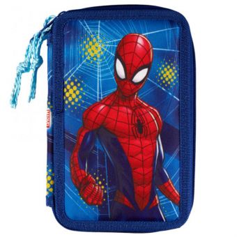 Spider-Man Dobbelt pennal med innhold