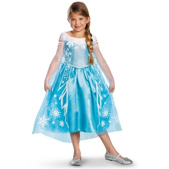 Disney Prinsesse kostyme - Elsa Deluxe 7-8 år (124-135 cm)