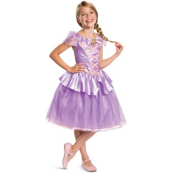 Disney Prinsesse kostyme - Rapunzel Deluxe 7-8 år (122-128 cm)
