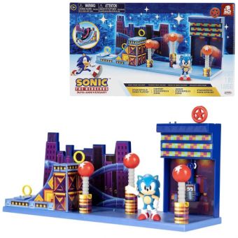 Sonic the Hedgehog lekesett med 6 cm figur - Sonic med studiopolis