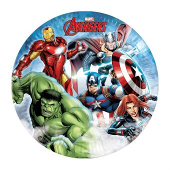 Marvel Avengers Papptallerken 23 cm - 8 stk