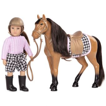 Lori Dukke og Hest 15cm - Celia og Morgan