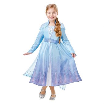 Disney Frost 2 Kostyme 7-8 år - Elsa Reiseantrekk