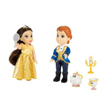 Disney 100år Figursett m/ tilbehør 15cm - Belle og Prinsen