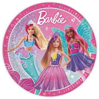 Barbie Papptallerken 23cm - 8 stk