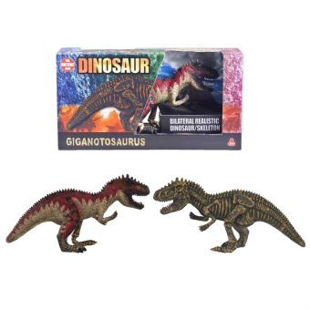 Dinosaur 2-Sidig Figur m/ skjelett - Gigantosaurus