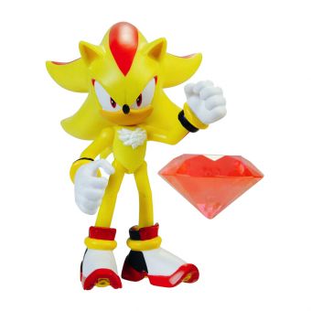 Sonic the Hedgehog figur 10 cm med tilbehør - Super Shadow