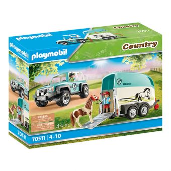 Playmobil Country - Bil med ponni trailer 70511