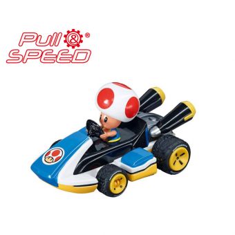 Carrera Mario Kart Pull-Back Lekebil 1:43 - Toad