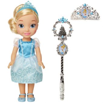 Disney Princess Askepott dukke 35 cm med Tiara og Tryllestav