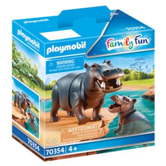 Playmobil Family Fun - Flodhest med baby 70354