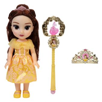 Disney Princess - Belle dukke med tiara