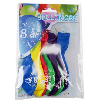 Ballonger 8 pakning - 8 år