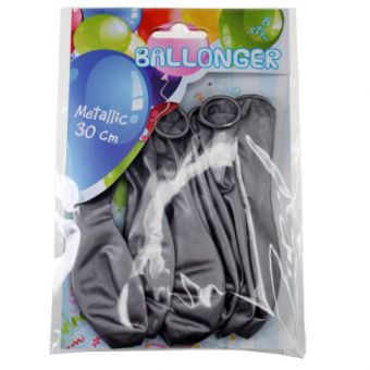 Tinka Ballonger 8-pakning - Sølv metallisk