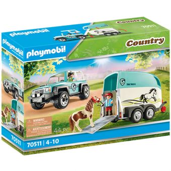 Playmobil Country - Bil med ponni trailer 70511
