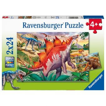 Ravensburger Puslespill 2x24 Brikker - Dinosaurer