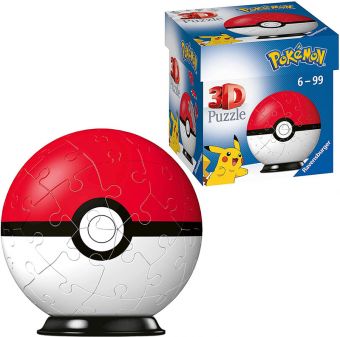 Ravensburger 3D Puslespill 55 brikker - Pokémon Pokeball