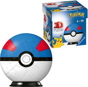 Ravensburger 3D Puslespill 55 brikker - Pokémon Great Ball