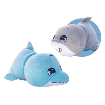 FlipaZoo Mushmillow Plysjbamse 30cm - Jumper Delfin / Sunny Hai
