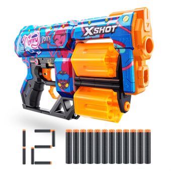 X-Shot Skins Dread Poppy Playtime Blaster m/ 12 skumpiler - Gametime