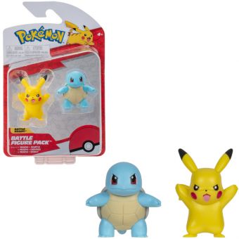 Pokémon Battle Figurer 2-pakning - Squirtle og Pikachu