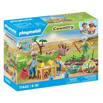 Playmobil Country 69 Deler - Grønnsakshage med besteforeldre 71443