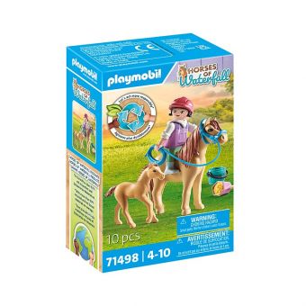 Playmobil Horses of Waterfall 10 Deler - Barn med ponni og føll 71498