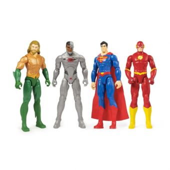 DC Comics Figursett 30cm - Aquaman, Superman, The Flash, og Cyborg