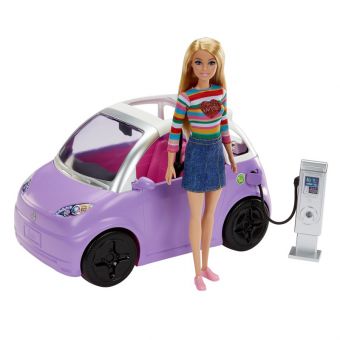 Barbie Elektrisk Kjøretøy - Lilla Cabriolet