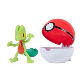 Pokémon Clip 'N' Go Figur 4cm - Treecko og Pokéball