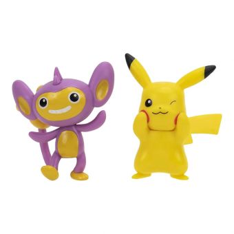 Pokémon Battle Figursett 8cm - Aipom og Pikachu