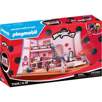 Playmobil Miraculous 73 Deler - Marinette's Loft 71334
