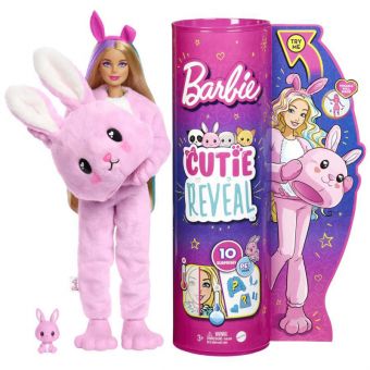Barbie Cutie Reveal S1 Dukke m/ 10 overraskelser - Rosa Kanin