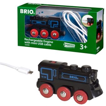 BRIO Oppladbart damplokomotiv med mini USB 33599