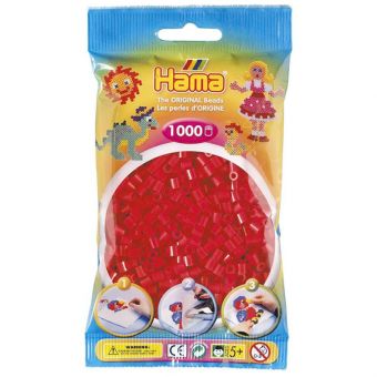 Hama Midi 1000 perler - Rød 05