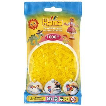 Hama Midi 1000 perler - Transparent Gul 14