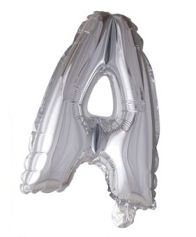 Folie ballong Sølv 41 cm -  Bokstaven A