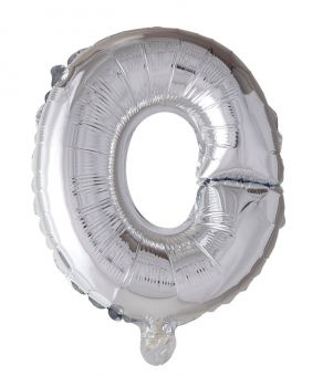 Folie ballong Sølv 41 cm -  Bokstaven O