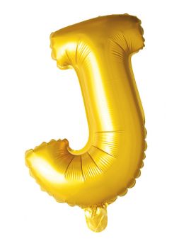 Folie ballong Gull 41cm- Bokstaven J