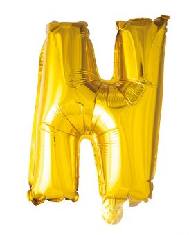 Folie ballong Gull 41cm- Bokstaven N