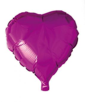 Folie ballong Rosa 46 cm - Hjerte