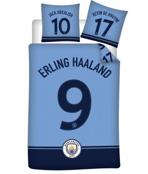 Manchester City/Haaland Sengesett i bomull (140x200 cm)