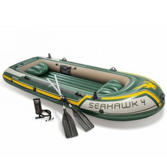 Intex Seahawk 4 gummibåt med deluxe aluminiums årer og pumpe