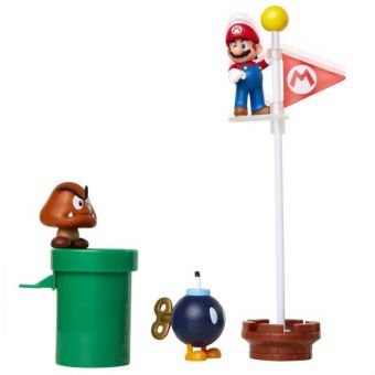 Nintendo Super Mario lekesett med 6 cm figurer - Acorn Plains Diorama