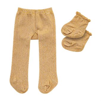 Heless Dukkeklær 28-35 cm - Gull Strømpebukse og sokker
