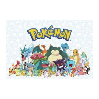 Veggdekor Klistermerker 65x91cm - Pokémon Karakterer