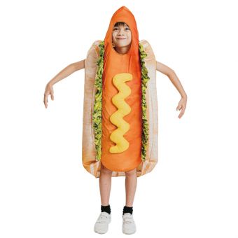 3D Hot Dog kostyme 7-8 år (120-130 cm)
